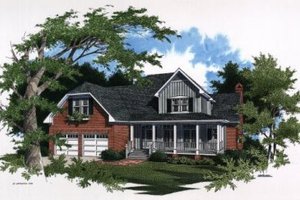 Country Exterior - Front Elevation Plan #41-163