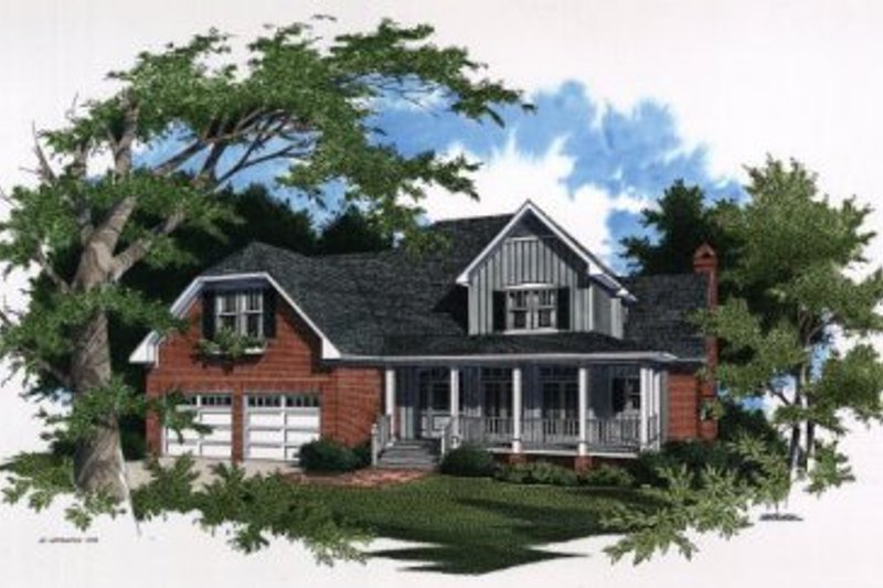 Architectural House Design - Country Exterior - Front Elevation Plan #41-163