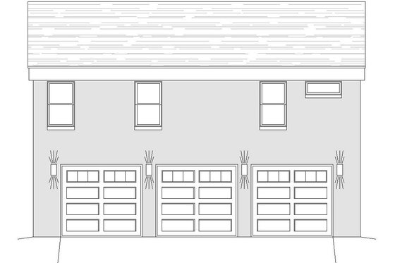 Exterior - Rear Elevation for Contemporary House Plan #932-149 - 1 bed, 1.5 bath