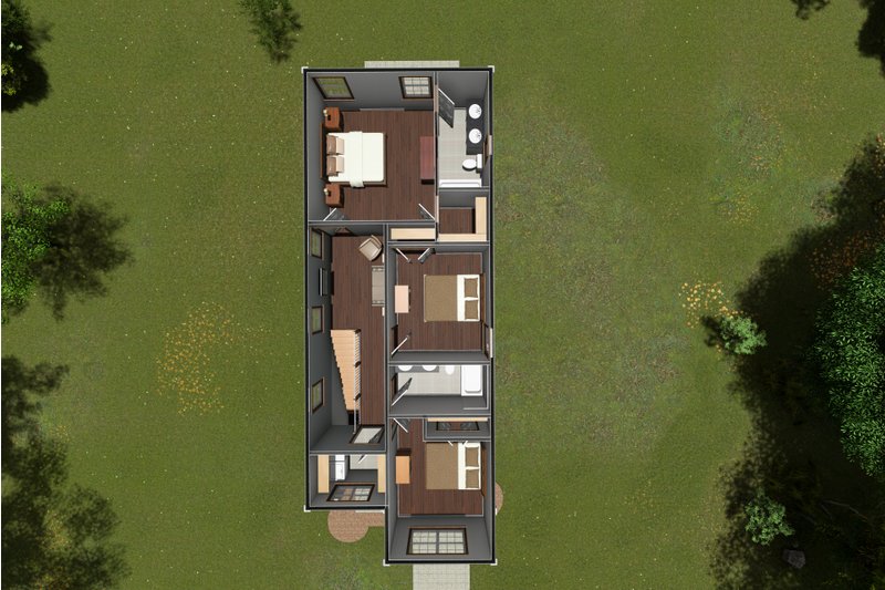 Home Plan - Floor Plan - Upper Floor 1 for Cottage House Plan #513-2220 - 3 bed, 2.5 bath
