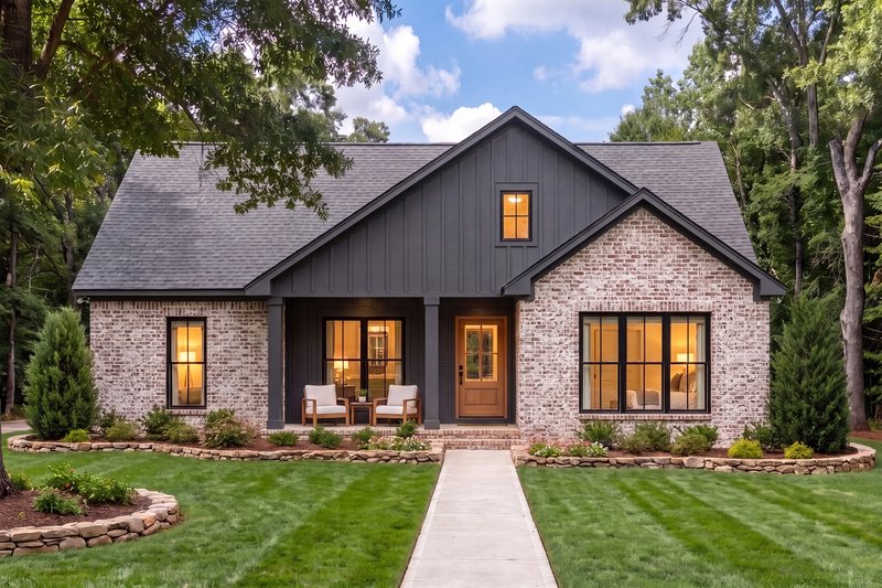 Architectural House Design - Exterior - Front Elevation 3 for Farmhouse House Plan #430-445 - 3 bed, 2 bath