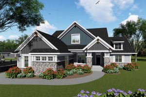 Ranch Exterior - Front Elevation Plan #70-1425