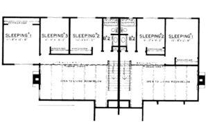 Floor Plan - Upper Floor for Modern House Plan #303-416 - 3 bed, 1.5 bath