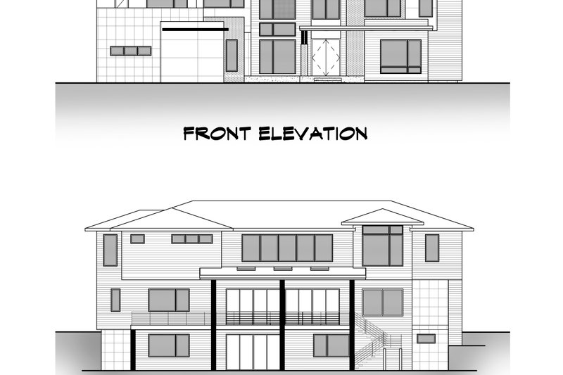 Architectural House Design - Exterior - Other Elevation 2 for Contemporary House Plan #1066-186 - 5 bed, 6.5 bath