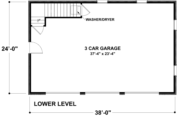 Farmhouse Floor Plan - Lower Floor Plan #56-552