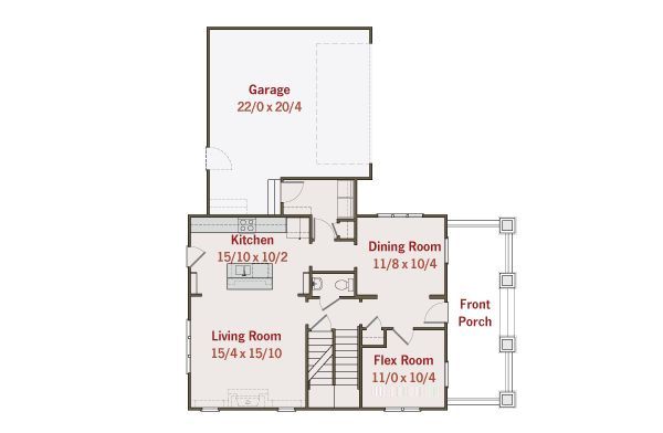 Craftsman Floor Plan - Main Floor Plan #461-29