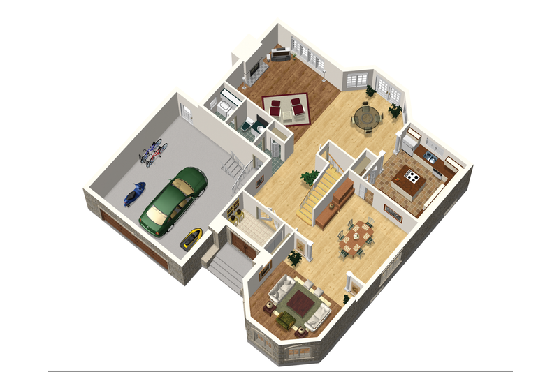 Dream House Plan - Floor Plan - Main Floor 1 for European House Plan #25-4692 - 4 bed, 2 bath