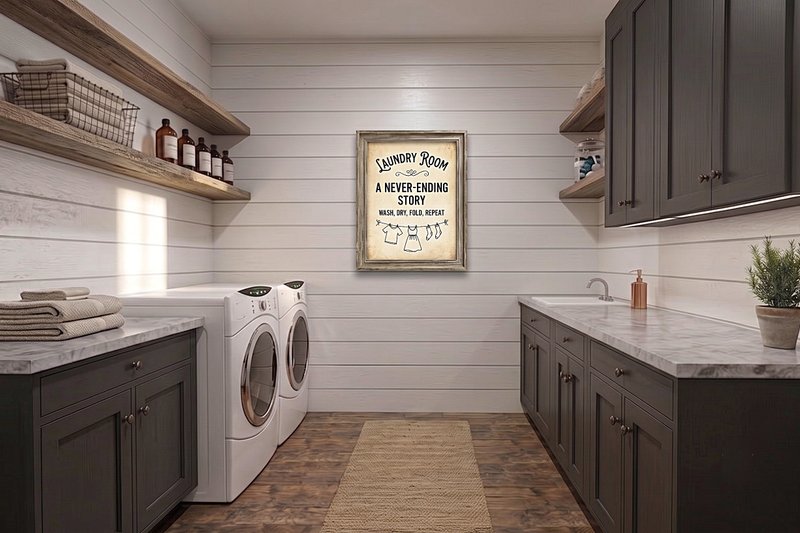 House Plan Design - Interior - Laundry for Barndominium House Plan #1089-78 - 3 bed, 3.5 bath