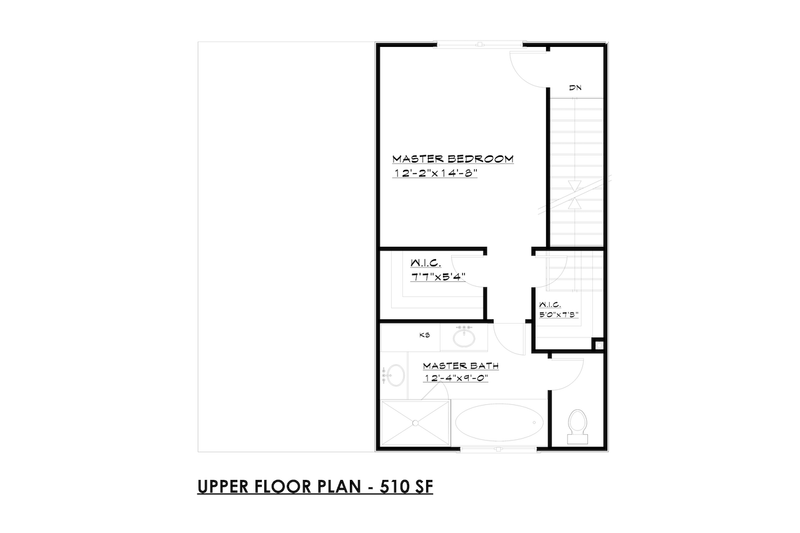 Home Plan - Floor Plan - Upper Floor for Farmhouse House Plan #30-370 - 3 bed, 2.5 bath