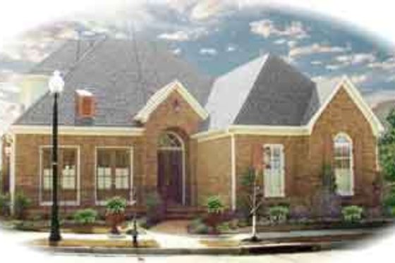 Exterior - Front Elevation for European House Plan #81-622 - 3 bed, 3 bath