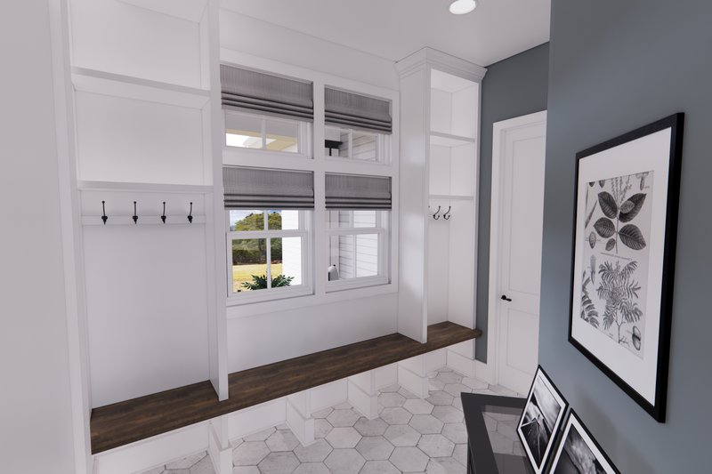 House Blueprint - Interior - Entry 2 for Farmhouse House Plan #51-1249 - 3 bed, 2 bath