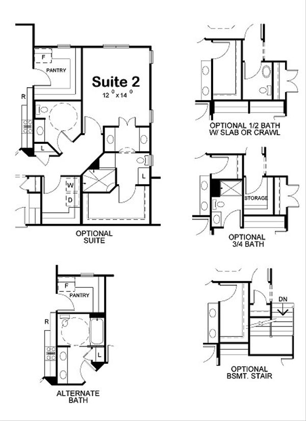 House Plan Design - European Floor Plan - Other Floor Plan #20-2065