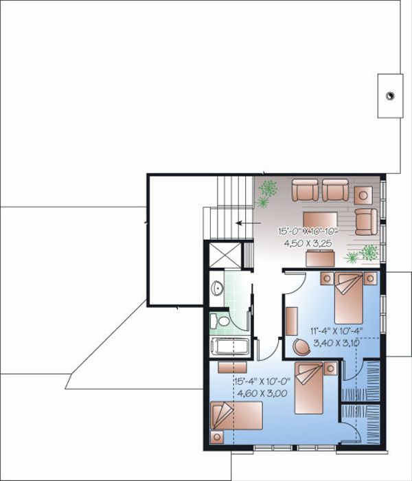 Architectural House Design - Craftsman Floor Plan - Upper Floor Plan #23-813