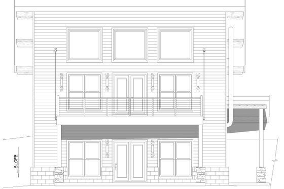 Exterior - Front Elevation 3 for Modern House Plan #932-738 - 3 bed, 2 bath