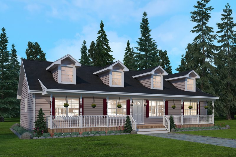 House Blueprint - Country Exterior - Front Elevation Plan #1082-8