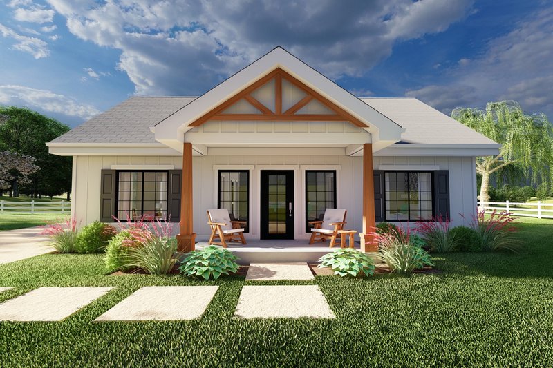 Dream House Plan - Farmhouse Exterior - Front Elevation Plan #126-236
