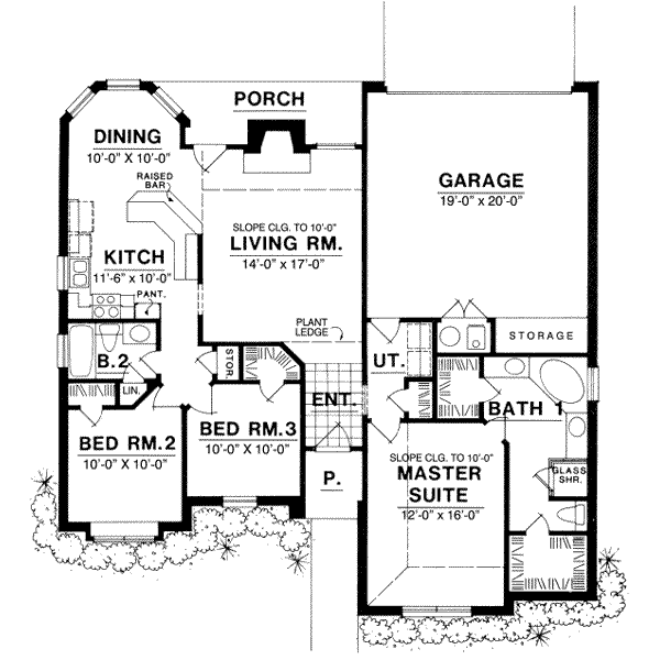 House Plan Design - Traditional Floor Plan - Main Floor Plan #40-213