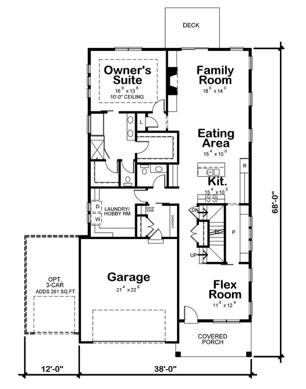 Dream House Plan - Craftsman Floor Plan - Main Floor Plan #20-2359