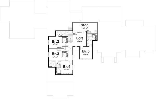 Dream House Plan - Modern Floor Plan - Upper Floor Plan #455-500