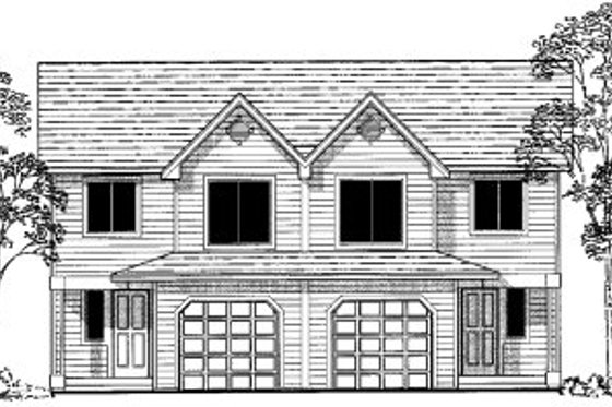 Exterior - Front Elevation for Traditional House Plan #303-400 - 3 bed, 2.5 bath