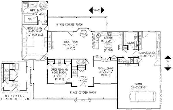 Country Floor Plan - Main Floor Plan #11-118