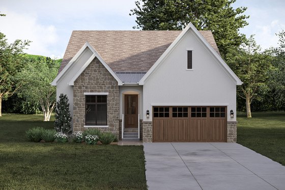 Exterior - Front Elevation 3 for Cottage House Plan #455-783 - 3 bed, 3 bath