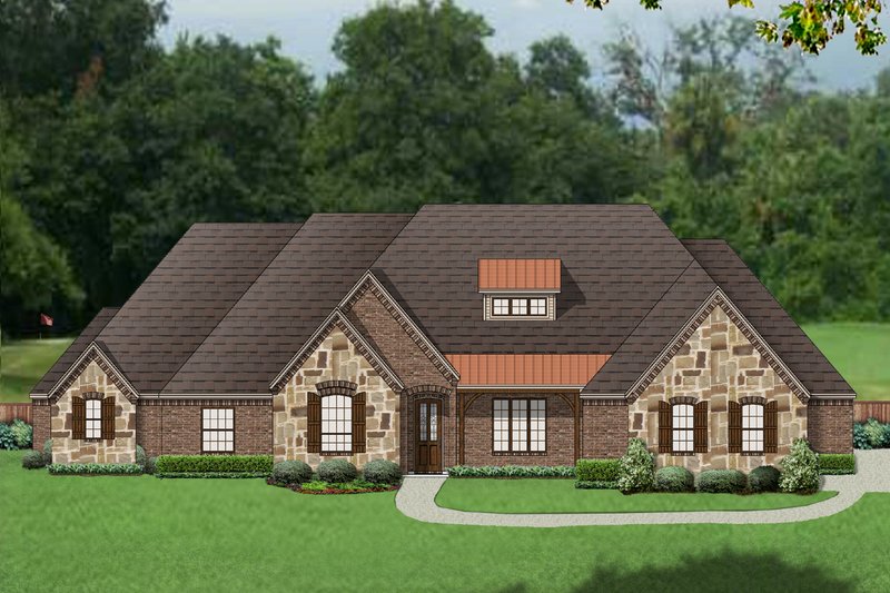 Home Plan - European Exterior - Front Elevation Plan #84-619