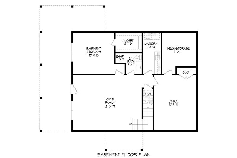 House Plan Design - Floor Plan - Lower Floor for Country House Plan #932-690 - 4 bed, 3.5 bath