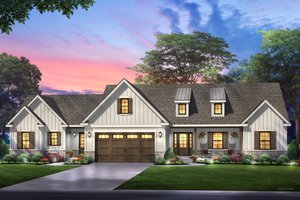 Ranch Exterior - Front Elevation Plan #22-644