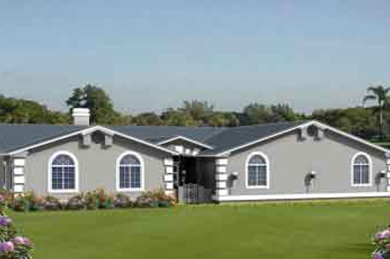 House Design - Adobe / Southwestern Exterior - Front Elevation Plan #1-1034