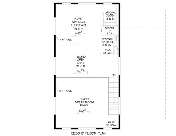 House Blueprint - Barndominium Floor Plan - Upper Floor Plan #932-1364