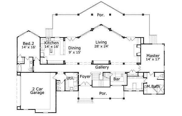 Modern Floor Plan - Main Floor Plan #411-131