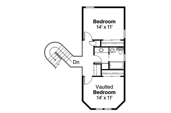 Floor Plan - Upper Floor for Traditional House Plan #124-109 - 3 bed, 2.5 bath