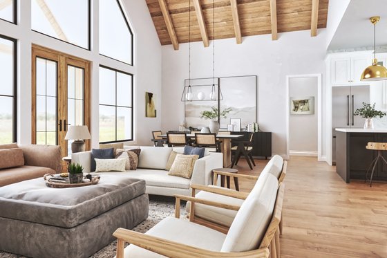 Interior - Family Room 1 for Farmhouse House Plan #119-456 - 3 bed, 2.5 bath