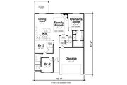 Traditional Style House Plan - 3 Beds 2 Baths 1603 Sq/Ft Plan #20-2350 