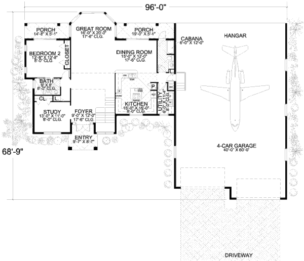Mediterranean Floor Plan - Main Floor Plan #420-288