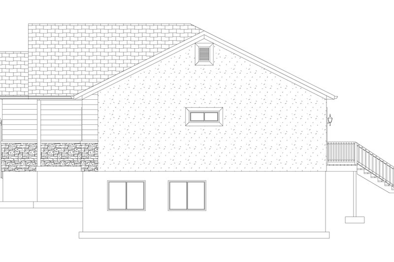 House Blueprint - Exterior - Other Elevation for Ranch House Plan #1060-192 - 3 bed, 2 bath