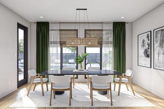Interior - Dining Room for Modern House Plan #455-570 - 2 bed, 2 bath