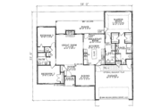 European Style House Plan - 3 Beds 2 Baths 1739 Sq/Ft Plan #17-1041 