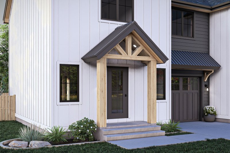 Dream House Plan - Exterior - Covered Porch for Modern House Plan #455-498 - 3 bed, 1.5 bath