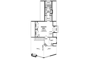 Floor Plan - Upper Floor for Cabin House Plan #126-191 - 3 bed, 2 bath
