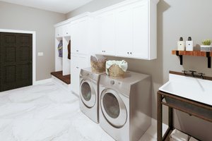 Interior - Laundry for Barndominium House Plan #44-282 - 4 bed, 3 bath