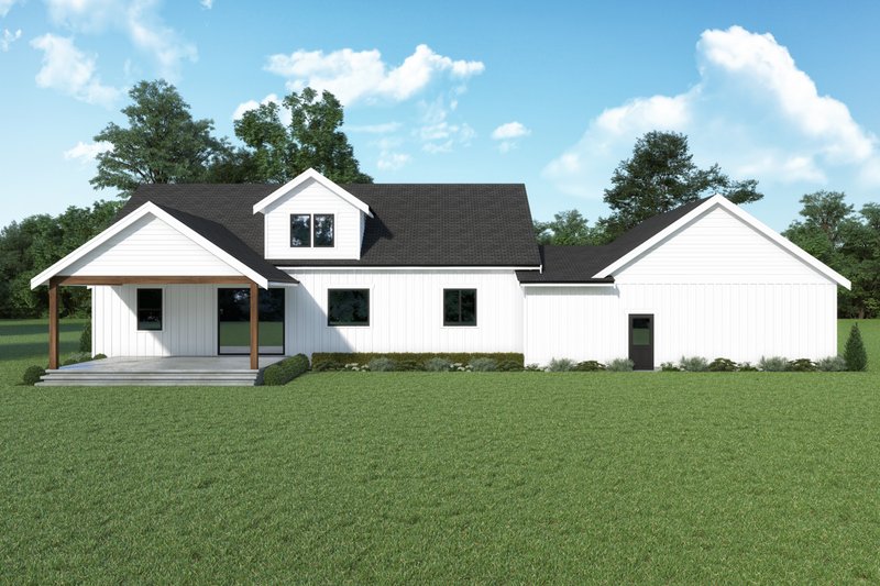 Home Plan - Exterior - Rear Elevation for Farmhouse House Plan #1070-185 - 3 bed, 2 bath