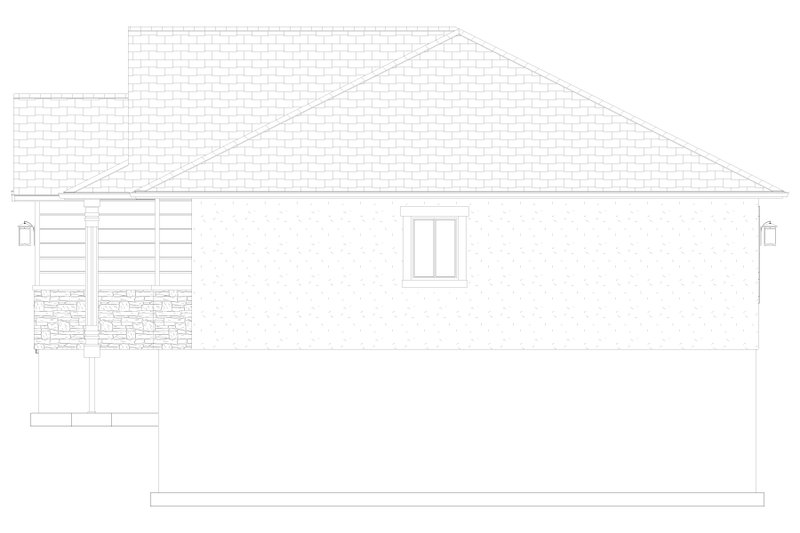House Plan Design - Exterior - Other Elevation 3 for Ranch House Plan #1060-39 - 3 bed, 2 bath