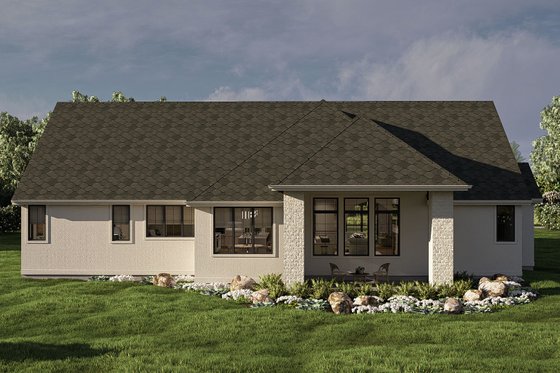 Exterior - Rear Elevation for Modern House Plan #455-414 - 3 bed, 3.5 bath