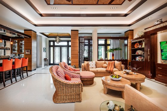 Interior - Family Room 1 for Beach House Plan #938-102 - 5 bed, 6.5 bath