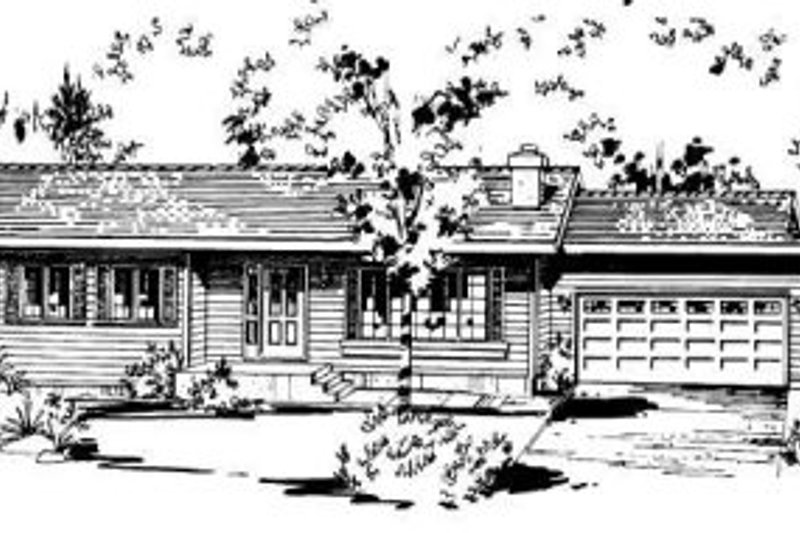 Ranch Style House Plan - 2 Beds 1.5 Baths 1129 Sq/Ft Plan #18-9075