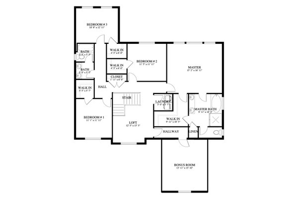 Dream House Plan - Farmhouse Floor Plan - Upper Floor Plan #1060-209