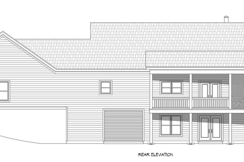 House Plan Design - Exterior - Rear Elevation for Country House Plan #932-753 - 2 bed, 2 bath
