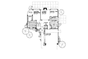 Floor Plan - Main Floor for Traditional House Plan #72-378 - 3 bed, 2.5 bath